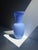 Vintage Italian Blue Opal Glass Vase, 1980s For Sale - Image 4 of 6