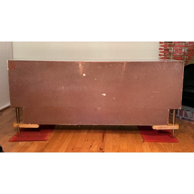 Wood Italian Mid Century Modern Bedroom Dresser Chest 6 Drawer, Circa 1950s For Sale - Image 7 of 12