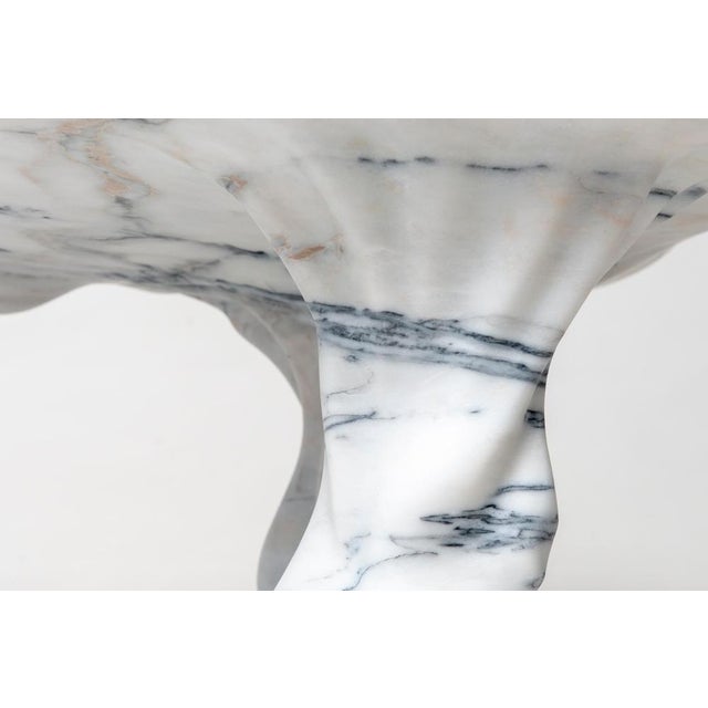 Contemporary Marsili Handmade Coffee Table in White Marble by Manta For Sale - Image 3 of 18