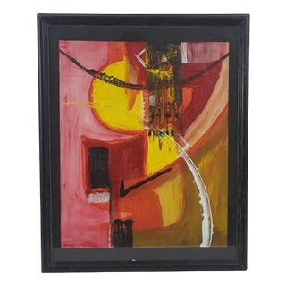 Annie Maume, Composition, 1970s, Gouache For Sale