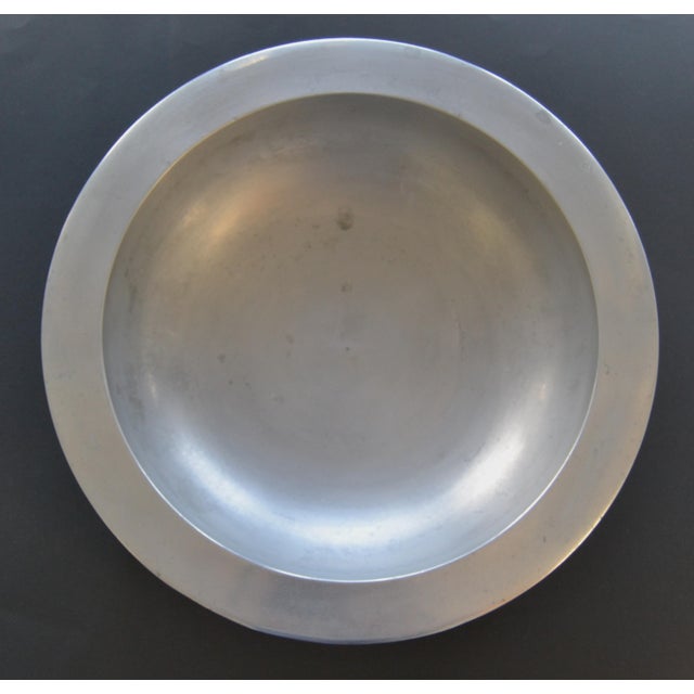 Silver 1970s Michael Graves Signed Aluminum Decorative Bowl Centerpiece by Michael Aram For Sale - Image 8 of 12