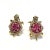 Not Yet Made - Made To Order Bochic “Orient” Ruby & White Topaz Turtle Earrings Set 18k Gold & Silver - 2 Pieces For Sale - Image 5 of 6
