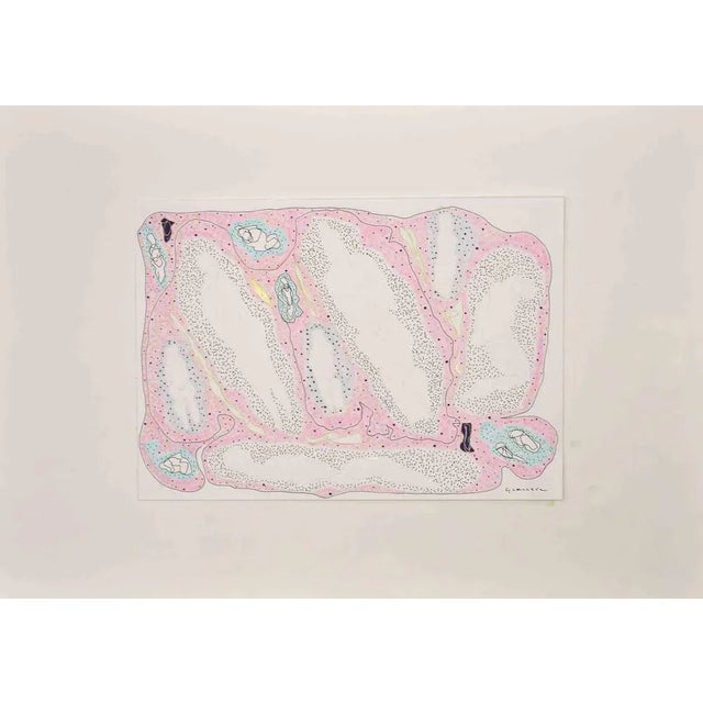 Composition is an original artwork realized by Maurizio Gracceva (Roma, 1955) in 2010. Drawing in pencil, watercolor and...
