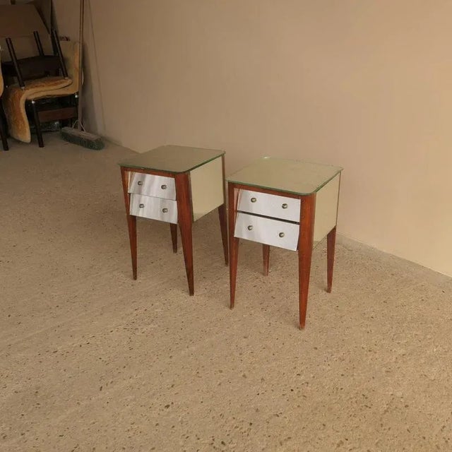 1950s Mirrored Bedside Tables, 1950s, Set of 2 For Sale - Image 5 of 18