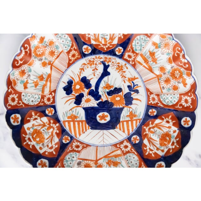 Contemporary Large Antique 19th Century Meiji Japanese Imari Chargers, a Pair For Sale - Image 3 of 14