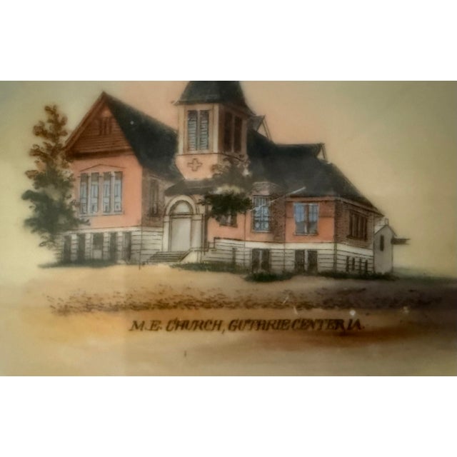 Framed Vintage Collector Plate For Sale - Image 9 of 11