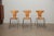 1950s Mosquito Munkegård Dining Chairs by Arne Jacobsen, Denmark - Set of 3 For Sale - Image 13 of 13