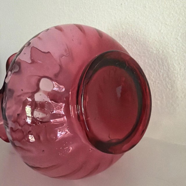 1960s Vintage Fenton Cranberry Jack in the Pulpit Pilgrim Art Glass decor For Sale - Image 5 of 5
