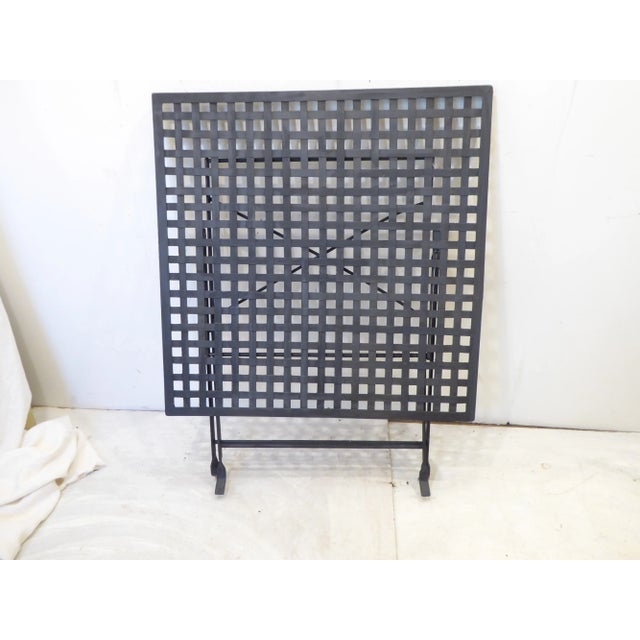 Vintage Iron Woven Table For Sale - Image 4 of 6