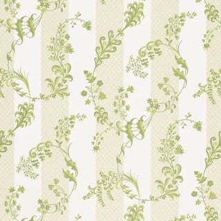 Schumacher X Timothy Corrigan Bagatelle Fabric in Citron Vert For Sale