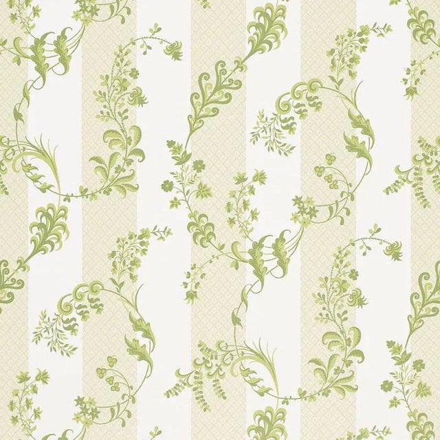 Schumacher X Timothy Corrigan Bagatelle Fabric in Citron Vert For Sale