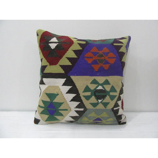 Turkish Kilim Pillow For Sale - Image 4 of 4