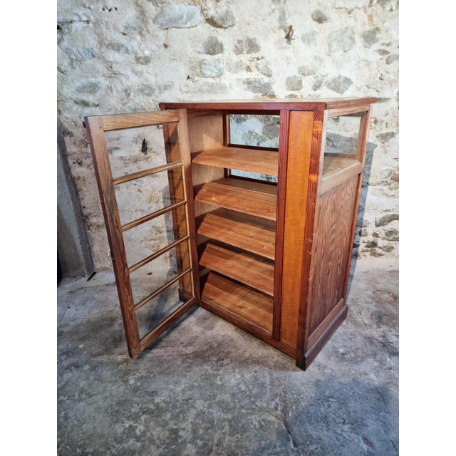 Antique Belgian Display Cabinet in Pine, 1920s For Sale - Image 10 of 16