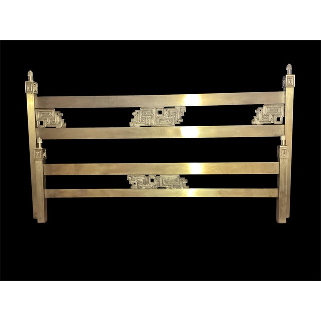 Headboard measures 180 cm and footboard 170 cm complete with its original bars This piece is designed in the style of the...