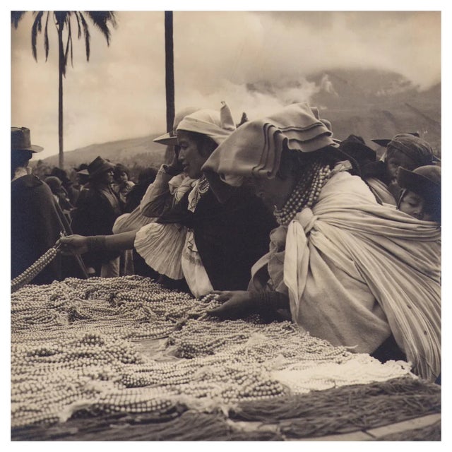 Hanna Seidel, Ecuadorian People at Market, 1960s, Black and White Photograph For Sale
