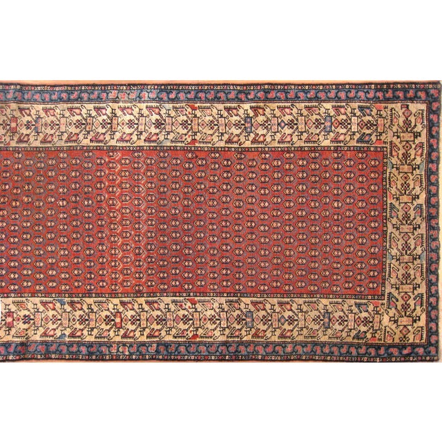 Art Deco 1900s Antique Persian Malayer Oriental Rug - 3’6"x6’9" For Sale - Image 3 of 5