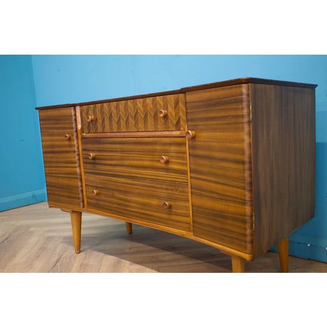 Sideboard in Walnut by Gunther Hoffstead for Uniflex, 1960s For Sale - Image 10 of 12