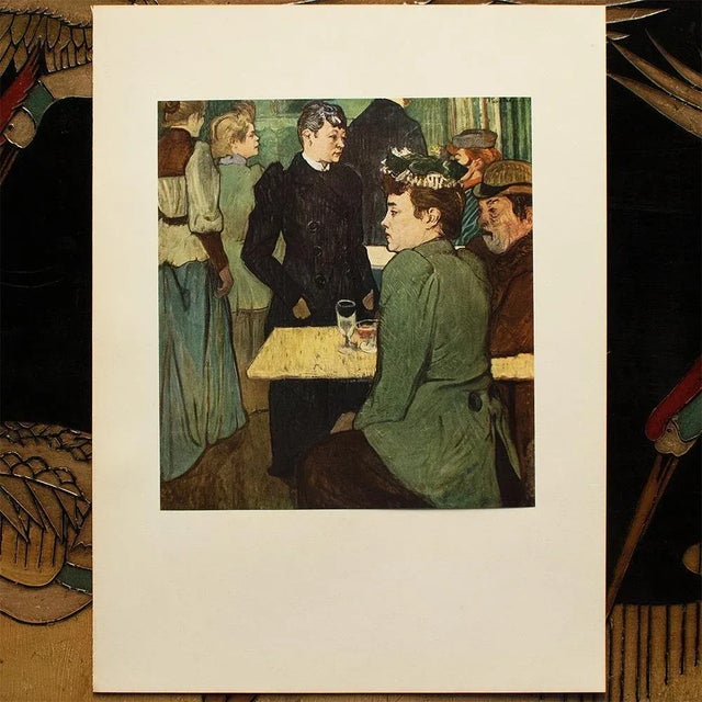 1950s 1950s After Toulouse-Lautrec "Corner in the Moulin De La Galette" Vintage Full Color Print For Sale - Image 5 of 8