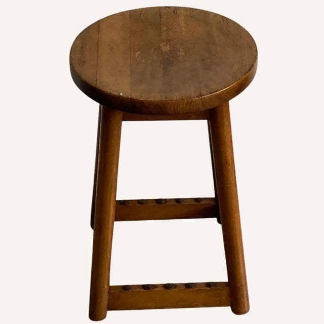 Dutch Art Deco Amsterdam School Stool For Sale - Image 10 of 13