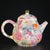 Late 20th Century Chinese Famille Rose Millefleur Porcelain Teapot & Tea Cup Set - Set of 5 For Sale In Los Angeles - Image 6 of 9