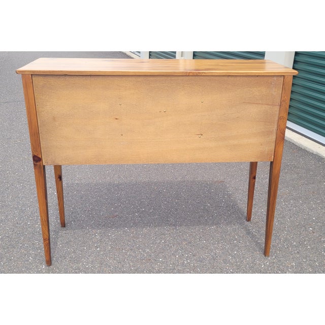 Fine vintage Habersham tall hunt board. Features Pine Construction tall slender legs with two fitted compartments and two...