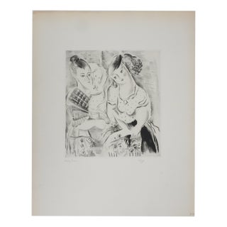 Mily Possoz, The Florist, Original Signed Engraving For Sale