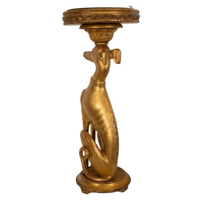 Antique French 18thC Louis XVI Gilt-Wood Greyhound Dog Jardinière Stand 1780 For Sale In Portland, OR - Image 6 of 18