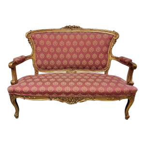 Mid 20th Century French Louis XV Style Giltwood Settee