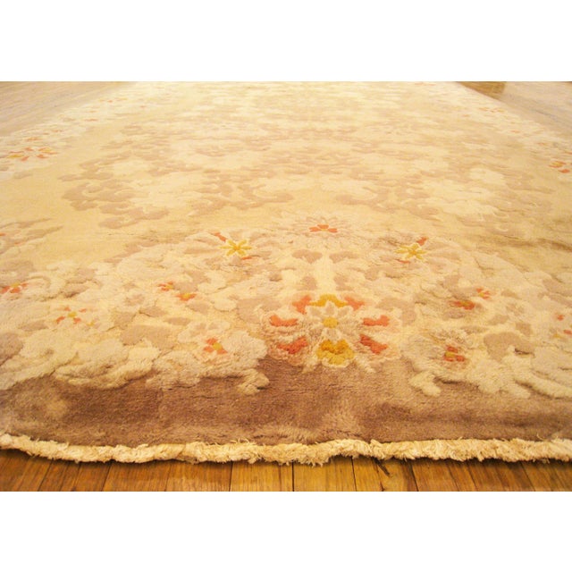 Vintage Chinese Decorative Oriental Rug in Gallery Size For Sale - Image 11 of 11