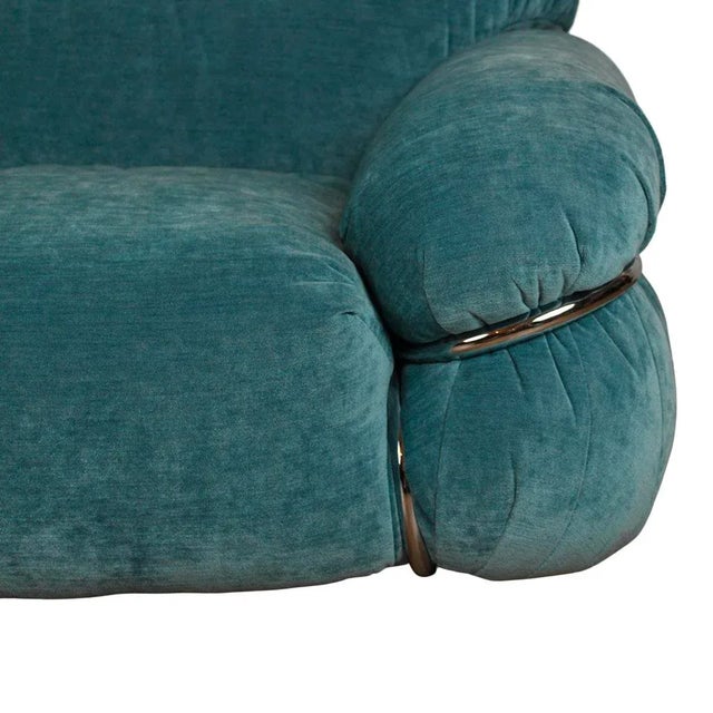 Textile Space Age Sesann Three-Seater Sofa by Gianfranco Frattini for Cassina, 1972 For Sale - Image 7 of 18