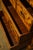 Petite 4 Drawer Burl Olivewood Campaign Style Chest For Sale - Image 4 of 9