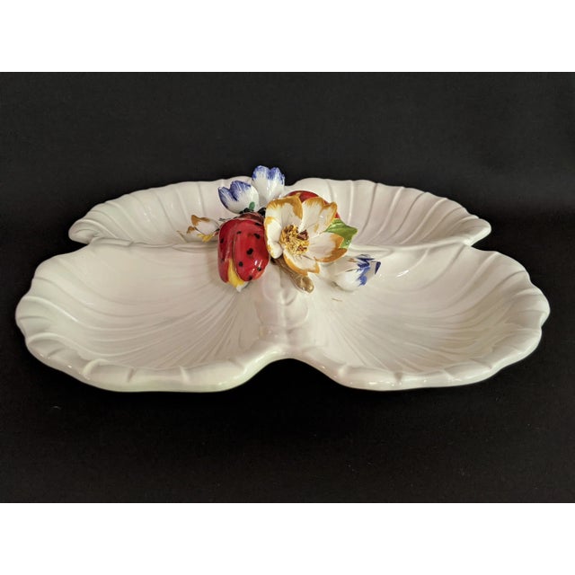 1970s Vintage Italian Floral 4-Part Serving Platter For Sale - Image 5 of 13