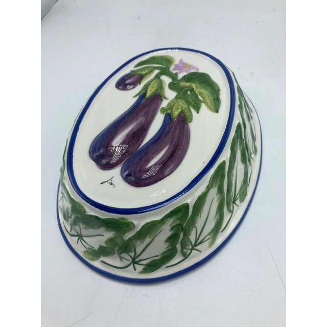 Vintage Italian Ceramic Eggplant Mold For Sale - Image 4 of 5