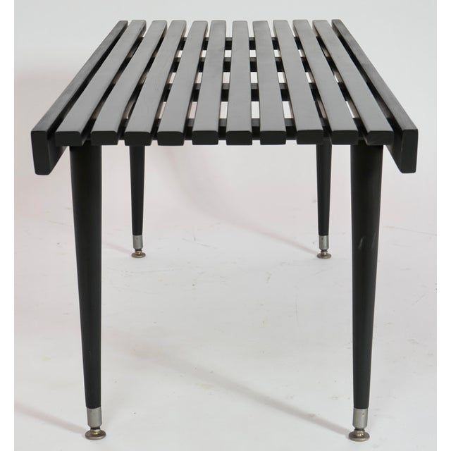 Wood 1960s Mid Century Modern Walnut Slatted Table/Bench in the Style of George Nelson For Sale - Image 7 of 9