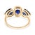 Not Yet Made - Made To Order 14k Gold Blue Sapphire Diamond Three Stone Ring Size 6 For Sale - Image 5 of 12