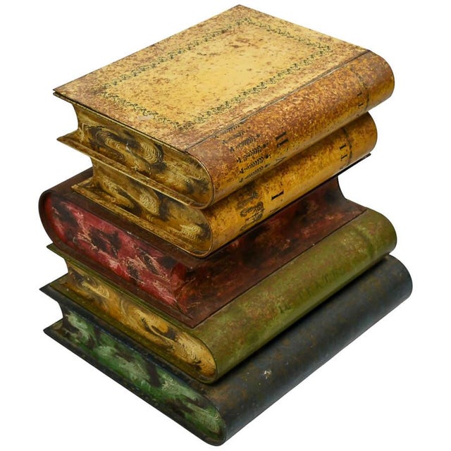 Whimsical, sculptural, and richly decorative, this vintage Italian tole end table is designed in the imaginative form of a...