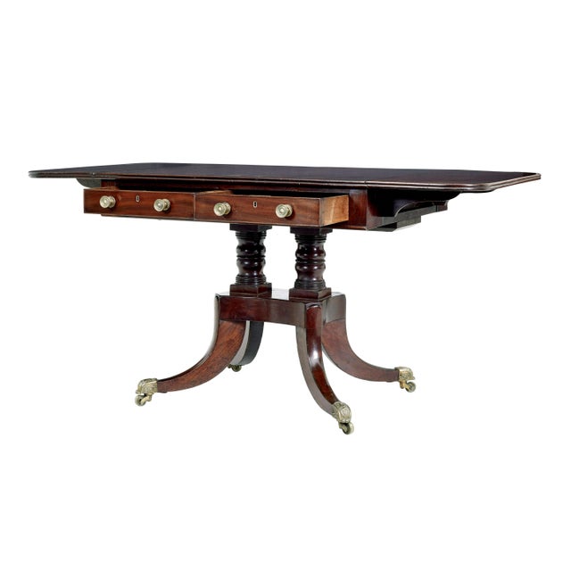 Early Victorian Mahogany Sofa Table, 1840s For Sale - Image 6 of 9