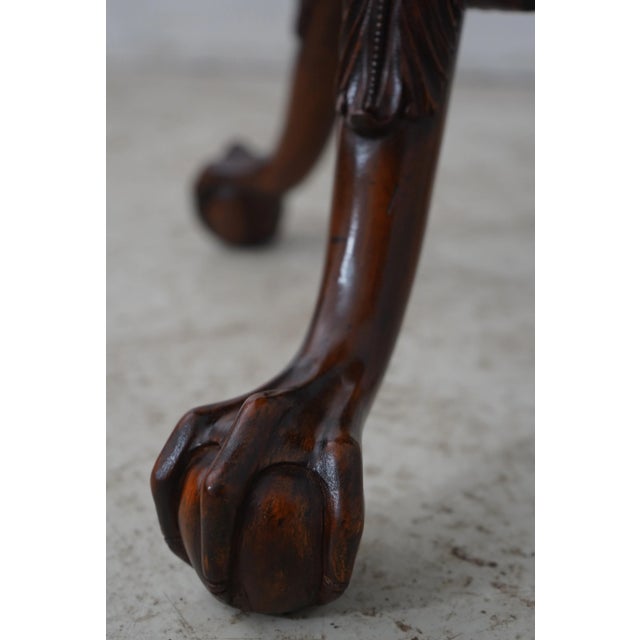 Wood Maitland Smith Clover Top Mahogany Drum Table For Sale - Image 7 of 12