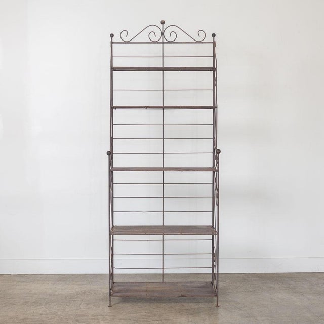 French Provincial 1930S French Provincial Wrought Iron Étagère For Sale - Image 3 of 13