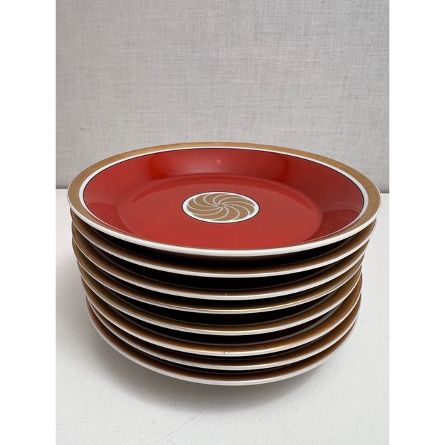 Fitz and Floyd Medaillon d'Or Terra Cotta Dinner Service for 8 - 57 Pieces For Sale - Image 9 of 16