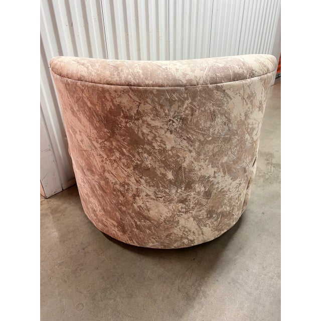 Modern Post Modern Oversized Swivel Chair For Sale - Image 3 of 8