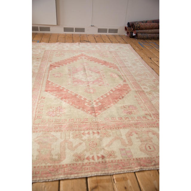 Vintage Distressed Oushak Carpet - 5'10" X 8'6" For Sale - Image 10 of 12