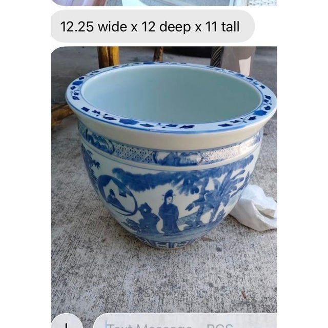 Ceramic Vintage Asian Chinoiserie Figural Planter For Sale - Image 7 of 12