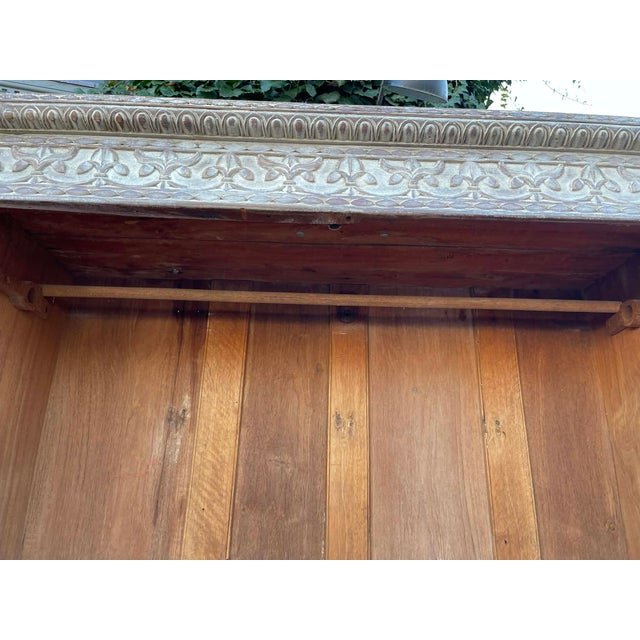 Anglo-Indian Solid Teakwood Press Armoire Wardrobe Cupboard, Mid 19th Century For Sale - Image 13 of 16