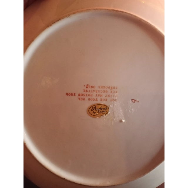 1970s 1970s Andrea by Sadek Enamel & Gilded Wall Plate For Sale - Image 5 of 7