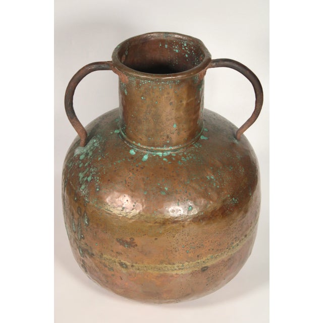 French Large French Gourd Shaped Copper Umbrella Stand / Vessel For Sale - Image 3 of 11