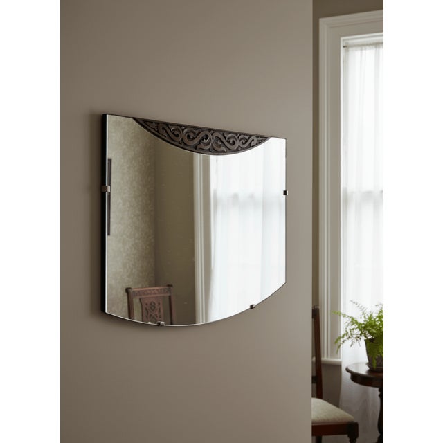 Antique Edwardian Mahogany Wall Mirror, 1890s For Sale - Image 11 of 12