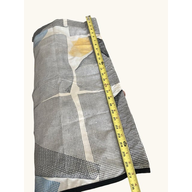 Textile VTG 80s Marimekko Sine Geometric Cafe Curtain Panels 27x38 Memphis Dan River Set For Sale - Image 7 of 8