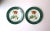 Green Malachite and Rose Chintz Porcelain Plates, Set of 2 For Sale In New York - Image 6 of 6