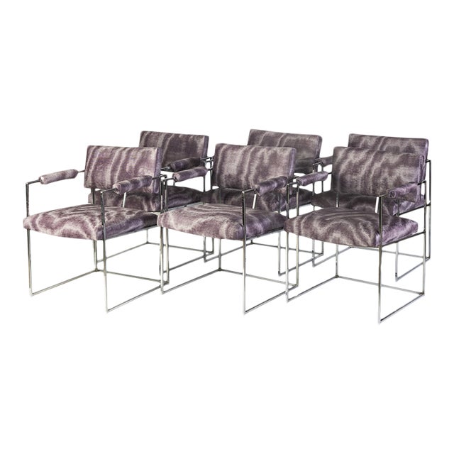 1980s Metal Dining Chairs- Set of 6 For Sale